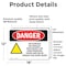 Signmission Hot Surface Sign, 12 in H x 18 in W, Vinyl Decal, Hot Surface! Hot Exhaust! High OS-2PACK-DS-D-1218-L-2185 - alternate 6